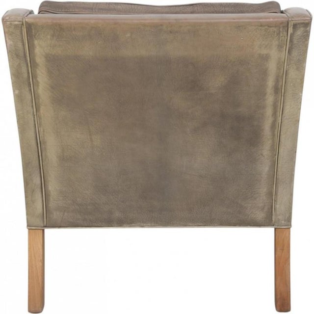 Model 2207 Lounge Chair in Patinated Leather by Børge Mogensen, 1970s For Sale - Image 14 of 18