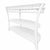 Vintage 3-Tier Rattan Demi-Lune Console Table For Sale - Image 4 of 8