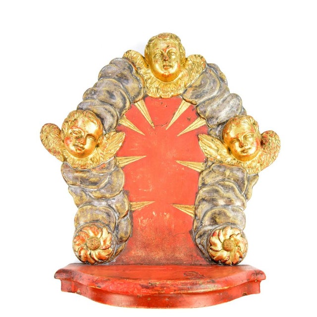 Gold 1870s Altar or a Shelf With Angels For Sale - Image 8 of 8