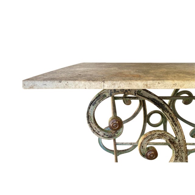 Green French 19th Century Butcher's Table For Sale - Image 8 of 12