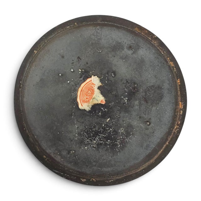 20th Century Oigen Nanbu Seieido Nambu Cast-Iron Pine and Crane Tetsubin For Sale - Image 11 of 16