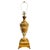 Pair of vintage Neoclassical urn table lamps cast in heavy composition resin, each lamp displays an oversized amphora-form...