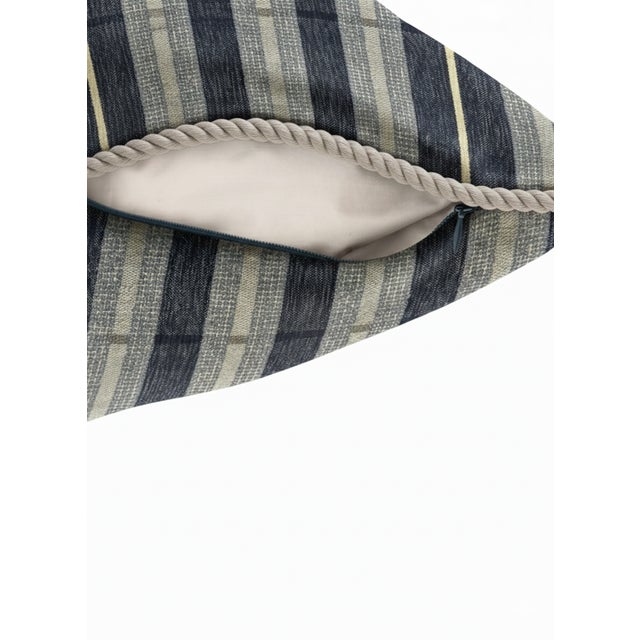 Kenneth Ludwig Chicago Roper Midnight Down Filled 20x20 Pillow For Sale - Image 4 of 10