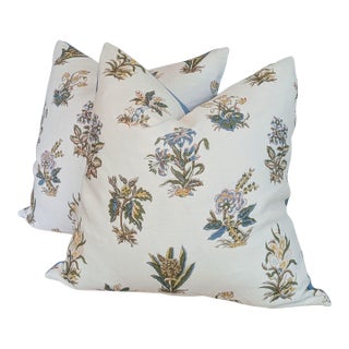 Elizabeth Eakins Attur Botanical Floral Pillows For Sale