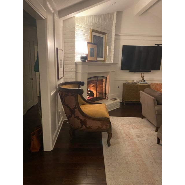 Marge Carson Contemporary Attributed to Marge Carson Tan Velvet & Silk Accent Chairs – Set of 2 For Sale - Image 4 of 10