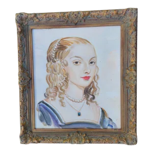 Oil Portrait Painting of an Elizabethan Girl