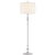 Modern Barbara Barry by Visual Comfort Signature Lotus Floor Lamp in Plaster White with Linen Shade For Sale - Image 3 of 3