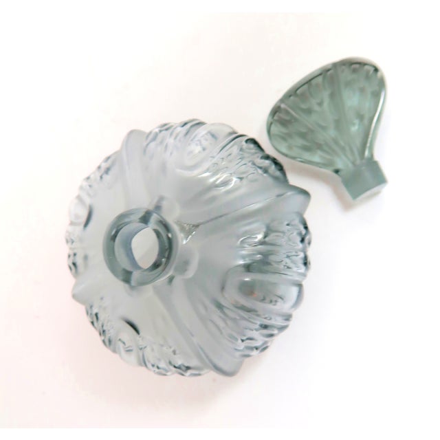 Late 20th Century Lalique (France) - Exquisite Smoke Gray (Rarest Color!) Clear and Frosted "Mirabel" Perfume Bottle, Retired. For Sale - Image 5 of 6