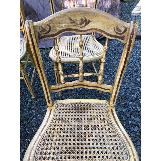 Amish Rustic Country Spindle Back Dining Side Chairs -Set of 4 For Sale - Image 11 of 12