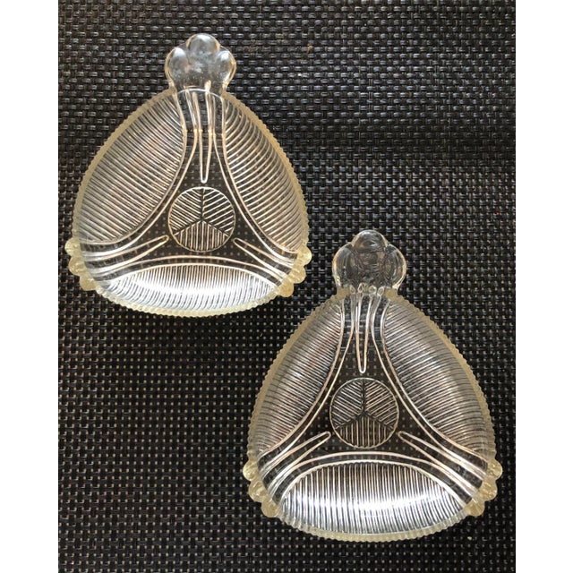 Glass Art Deco 1930’s Hazel Atlas Candy Trinket Dishes- Set of 2 For Sale - Image 7 of 7