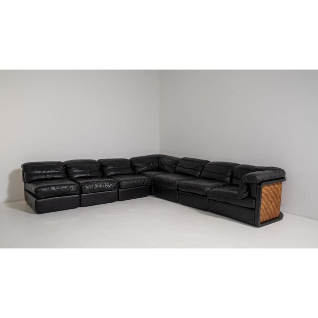 19th Century France Black Leather Sofa For Sale In Greensboro - Image 6 of 10
