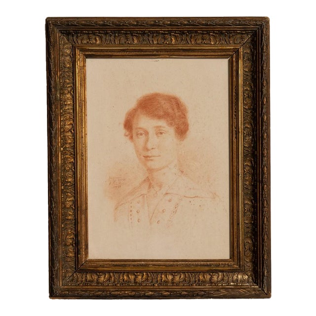 20th Century "Female Portrait" Oil on Canvas For Sale