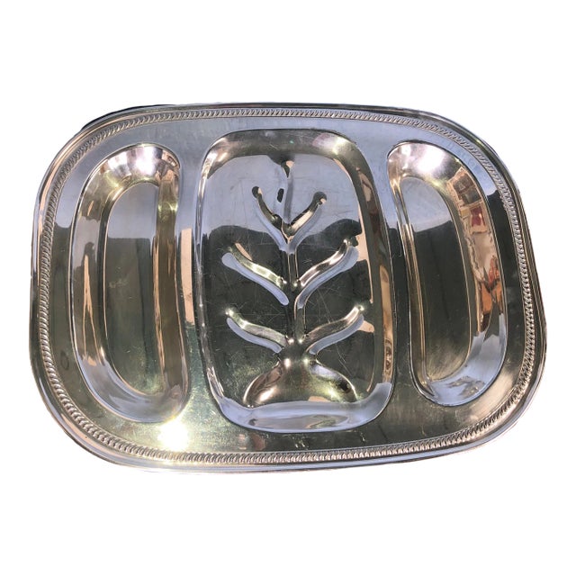 Vintage Well & Tree Silverplate Tray For Sale