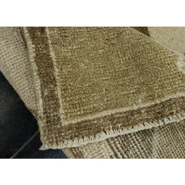Textile Turkish Mini Rug Oriental Hand Knotted Vintage Rug 1'6" x 3'1" #16550 For Sale - Image 7 of 8