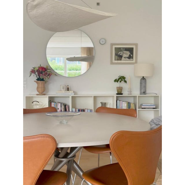 Hector Dining Table 140 with Light Concrete Top and Steel Legs by Eberhart Furniture For Sale - Image 16 of 18