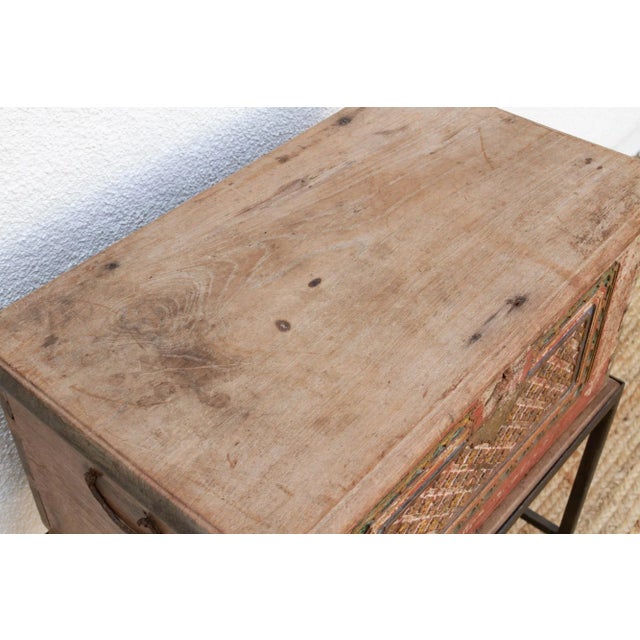 Antique Carved & Painted Box Side Table For Sale In Los Angeles - Image 6 of 10