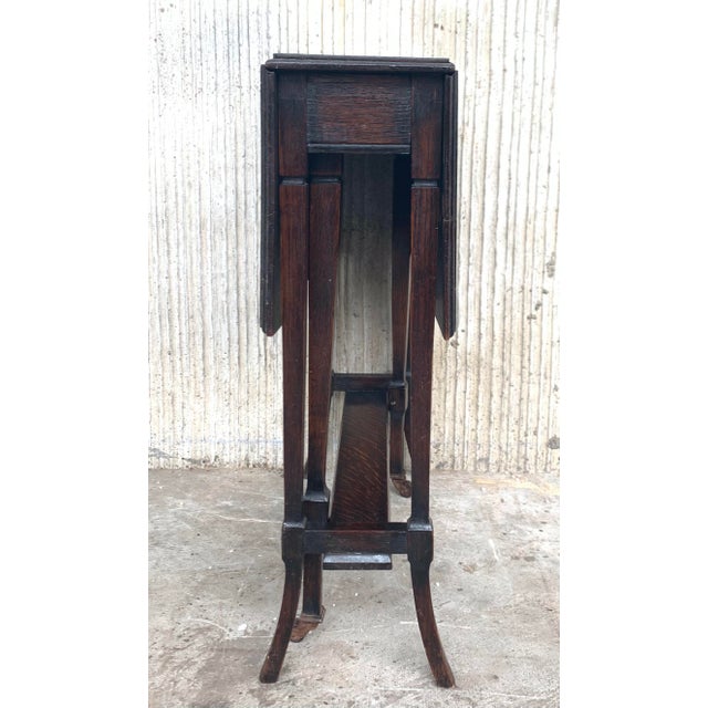 19th Victorian Gateleg Folding Side Table For Sale - Image 6 of 10