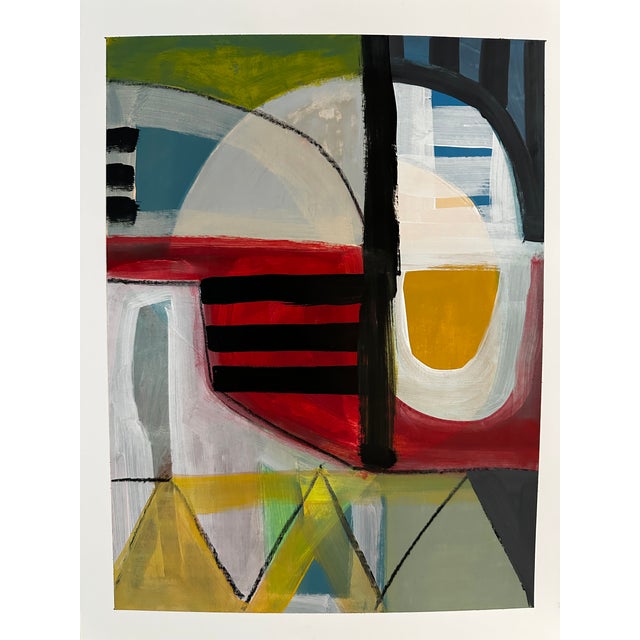 An ORIGINAL, FRAMED abstract art piece with unique elements, colors and stunning details. Titled: Nearby View Completed in...