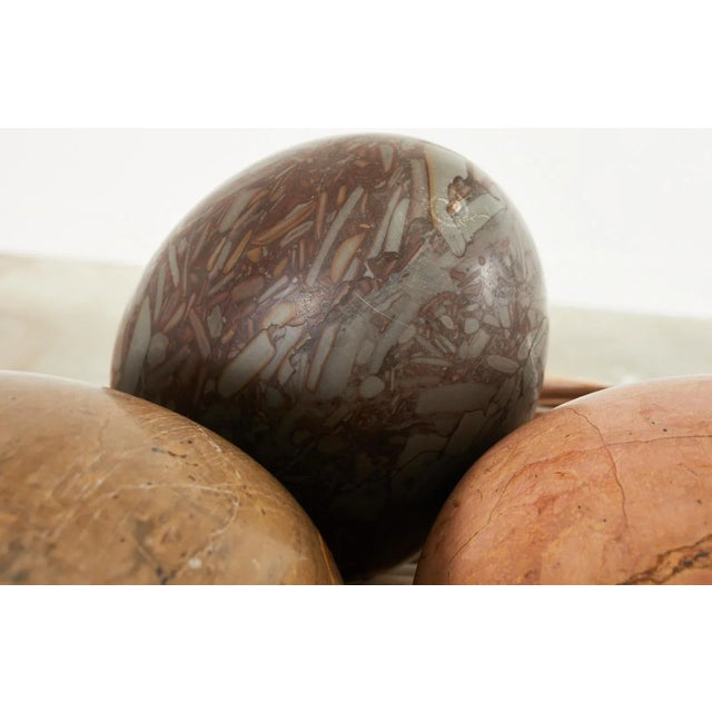 Set of Three Large Italian Marble Eggs For Sale - Image 11 of 13