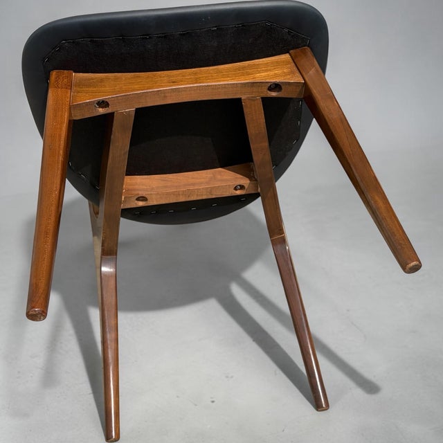 Fine MCM Danish Modern Floating Seat Sculptural Dining Chair Set 6 For Sale - Image 4 of 6
