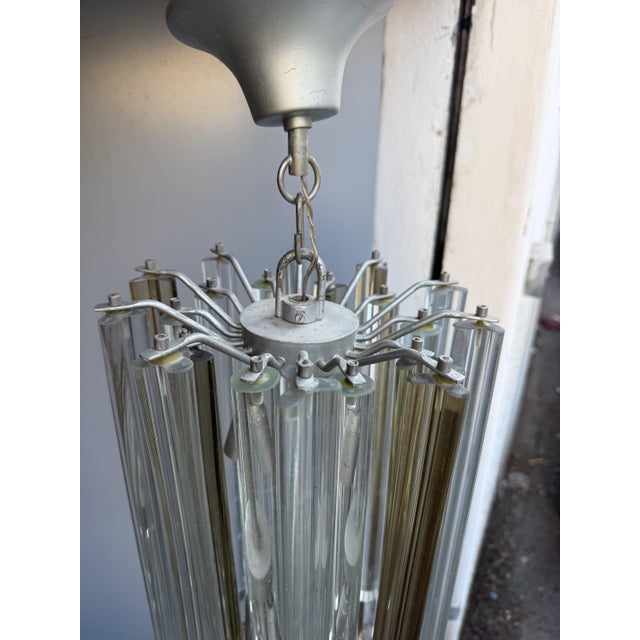 Venini Small Triedri Chandelier from Venini, 1960s For Sale - Image 4 of 9