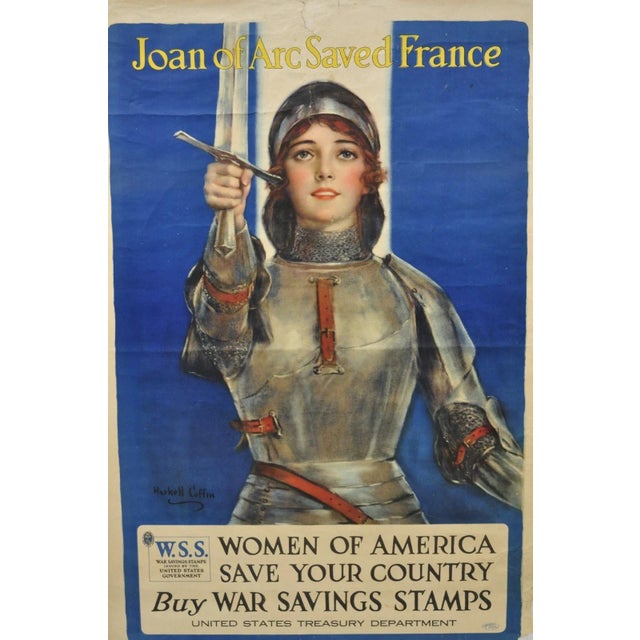 Traditional Original 1918 Wwi Poster 'Joan of Arc Saved France' by William Haskell Coffin For Sale - Image 3 of 14