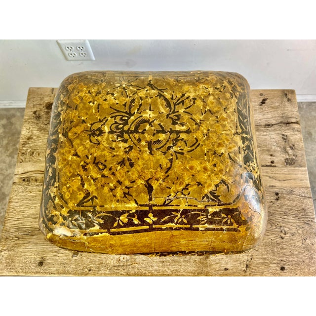 19th C. Chinese Papier Mache Box For Sale - Image 4 of 13