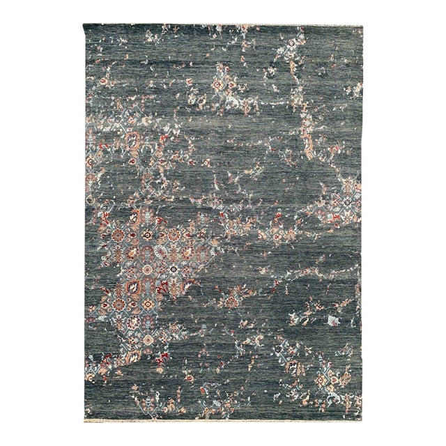Handwoven Modern Abstract Area Rug 9x12 For Sale