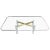 Large Glass Top Lucite and Brass Base Conference Dining Table atr. Mastercraft For Sale