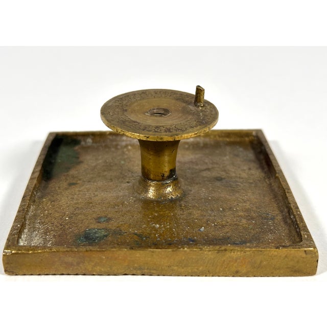 Metal Antique Tibetan Dharma Zodiac Mandala Talisman Finial Pull For Sale - Image 7 of 14