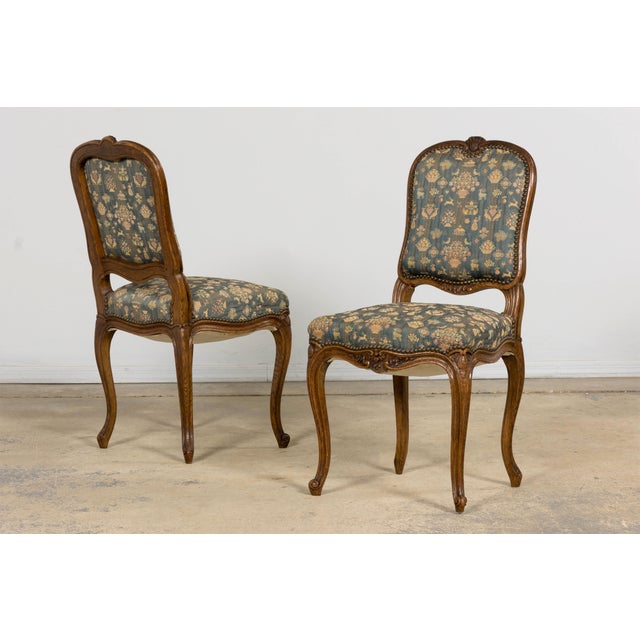 Late 19th Century Set of 12 Late 19th Century French Provincial Louis XV Oak Dining Chairs For Sale - Image 5 of 18