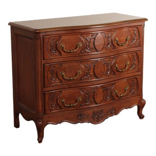 Auffray & Company French Louis XV Style Carved Fruitwood Chest Of Drawers For Sale