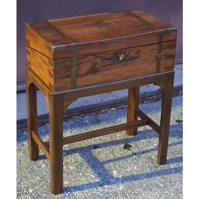 A early 19th Century Chippendale Rosewood Lap Desk on Stand.Circa 1810s Measures 18.5" in width, 10.5" in depth and 21" in...