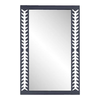 Fleur Home Audubon Spruce Rectangle Mirror in Hale Navy, 24x36 For Sale