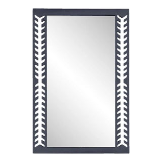 Fleur Home Audubon Spruce Rectangle Mirror in Hale Navy, 24x36 For Sale