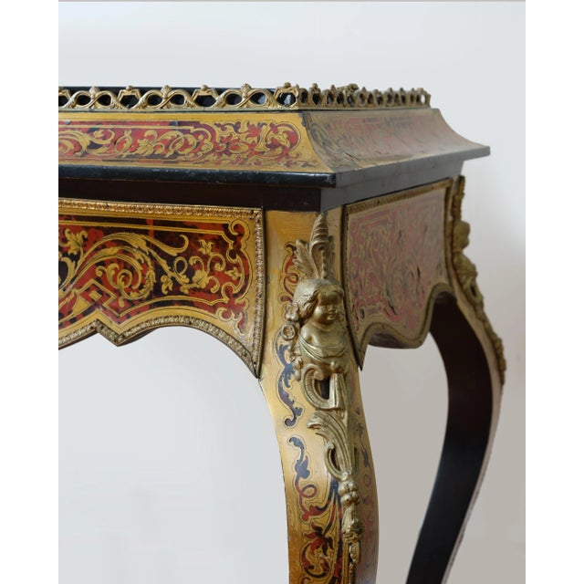 Ruby Red Mid 19th Century Boulle Style Napoleon III Jardiniere For Sale - Image 8 of 12