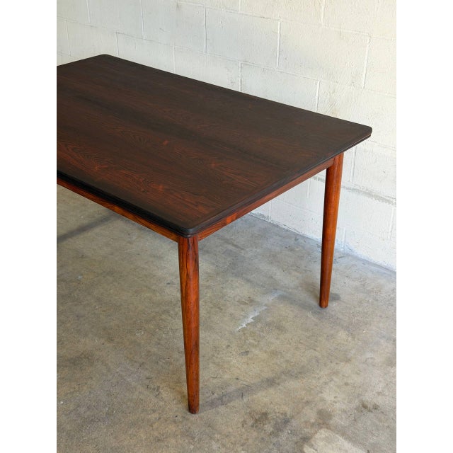 Rosewood Extension Large Wooden Dining Table Denmark Mid-Century Modern 1960s For Sale - Image 10 of 11