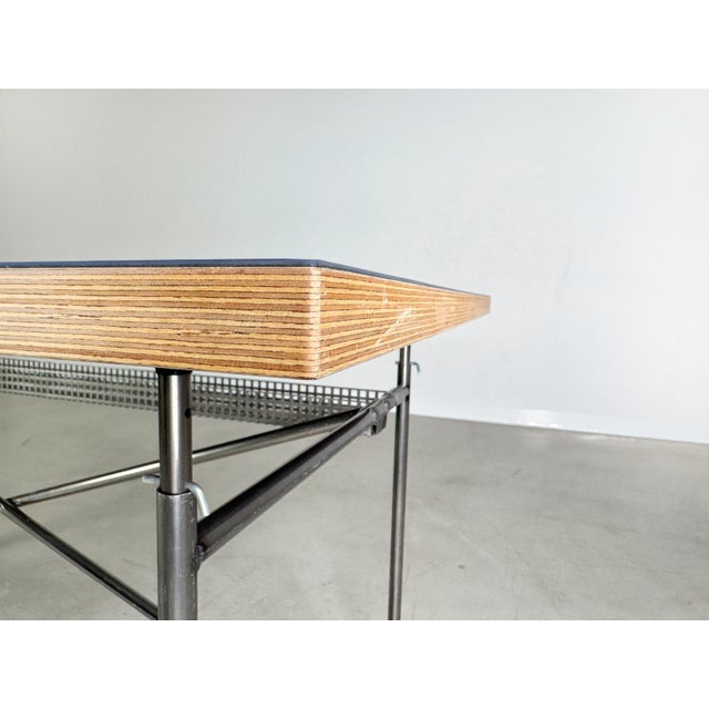 Wood Desk in Metal by Egon Eiermann For Sale - Image 7 of 18