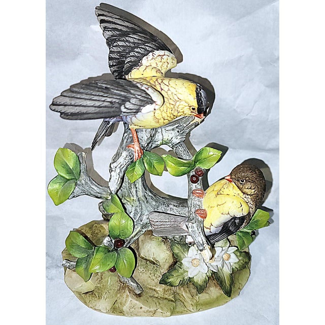 1980s the Goldfinches Figurine by Andrea For Sale In West Palm - Image 6 of 9
