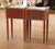 Pair of Vintage French Louis XVI Marble Top Mahogany Two-Drawer Nightstands For Sale - Image 12 of 14