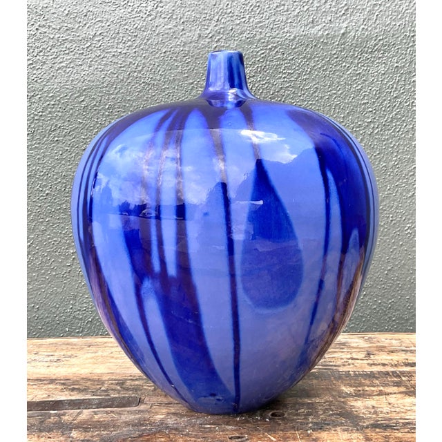 Vintage Drip Glazed Ceramic Vase For Sale - Image 12 of 12