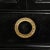 1950s Rare James Mont Cabinet in Black Lacquer W/ Gilt Carved Handles For Sale - Image 5 of 12