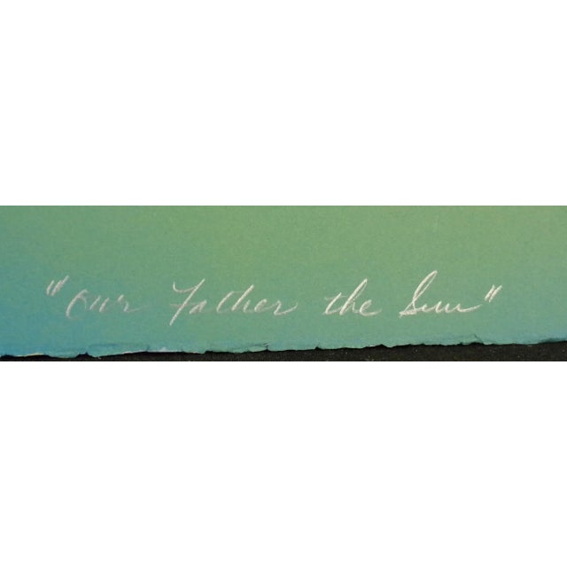 1983 "Our Father the Sun" Southwestern Pop Art Style Lithograph by Neil David Sr. For Sale - Image 4 of 6