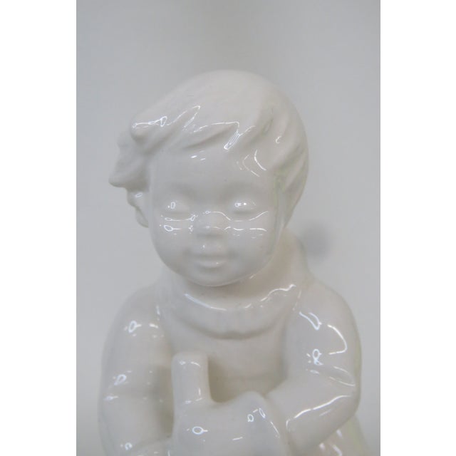 Early 21st Century Goebel Hummel Ice Hockey Player 2143a White Glaze Porcelain Figurine 4702b For Sale - Image 5 of 10