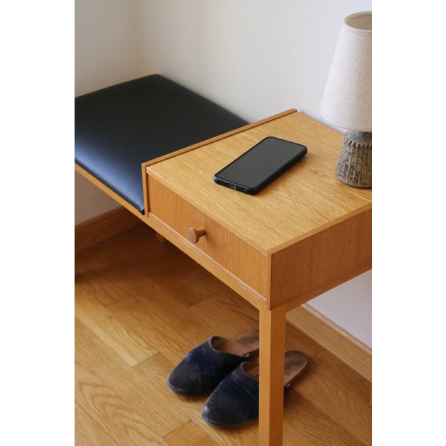 Scandinavian Modular Entrance Telephone Bench, 1960s For Sale - Image 12 of 13