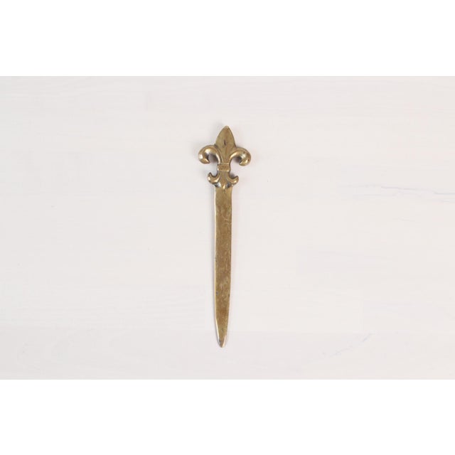 Mid-Century Brass Fleur De Lys Letter Opener For Sale In Lexington, KY - Image 6 of 10