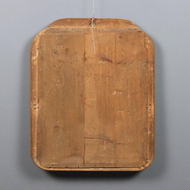 Goldenrod Antique Italian Giltwood Mirror in Mecca, 1800s For Sale - Image 8 of 9