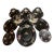 Mason's Ironstone Black Chinoiserie Set 17 Pieces For Sale