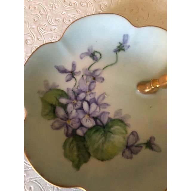 Vintage Mid-Century Hand-Painted Marie Rodts Jewelry or Trinket Tray Dish For Sale - Image 4 of 4