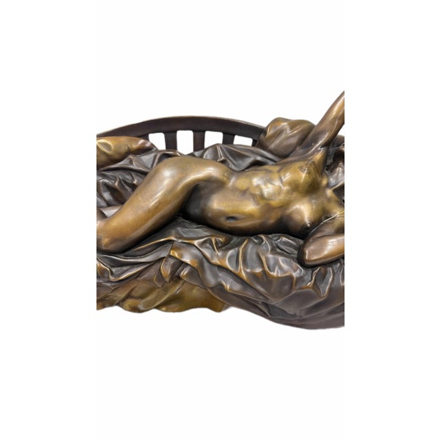 Figurative 1996 Bill Mack "Tranquility" Limited Edition Bronze Reclining Nude Sculpture For Sale - Image 3 of 8